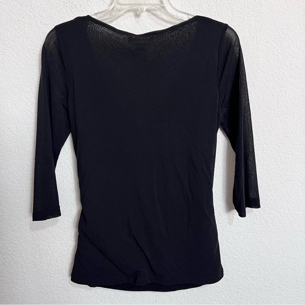 Unlisted Women's Black V-Neck Career Blouse Top Medium - Picture 2 of 6